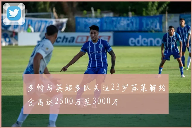 多特与英超多队关注23岁苏莱解约金高达2500万至3000万